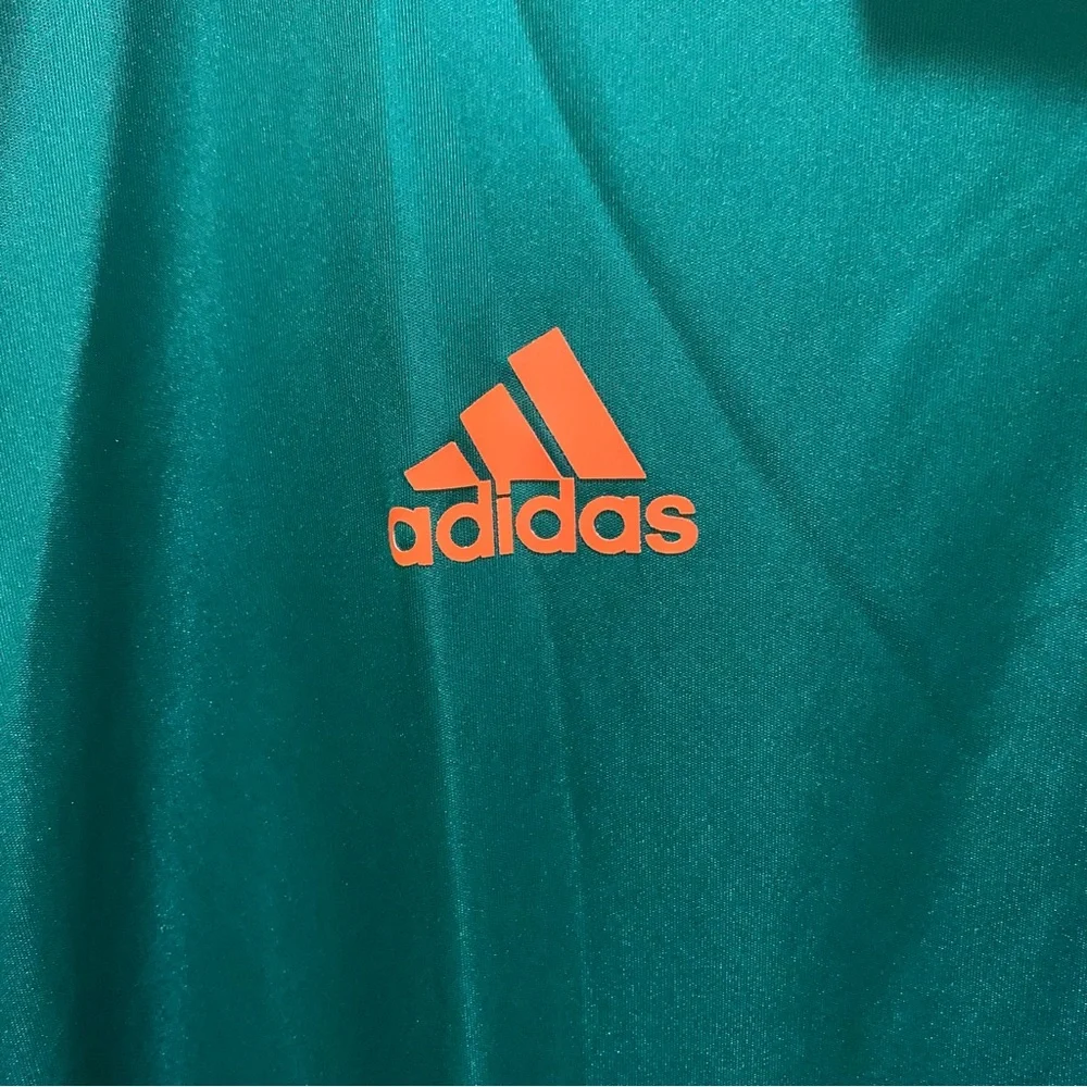 Miami Hurricanes adidas Primeblue Polo Men's Green NWT XXL - Picture 5 of 11